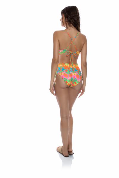 Luli Fama Palm Breeze Bikinislip hoog met stropje