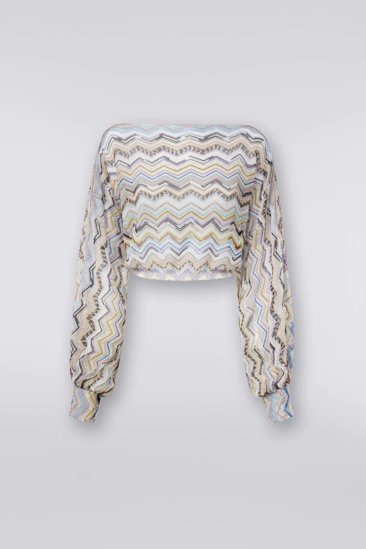 Missoni Top lurex gehaakt zigzag