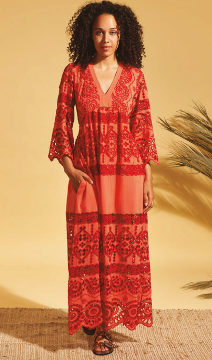 Valérie Khalfon Marina Lang kleed broderie