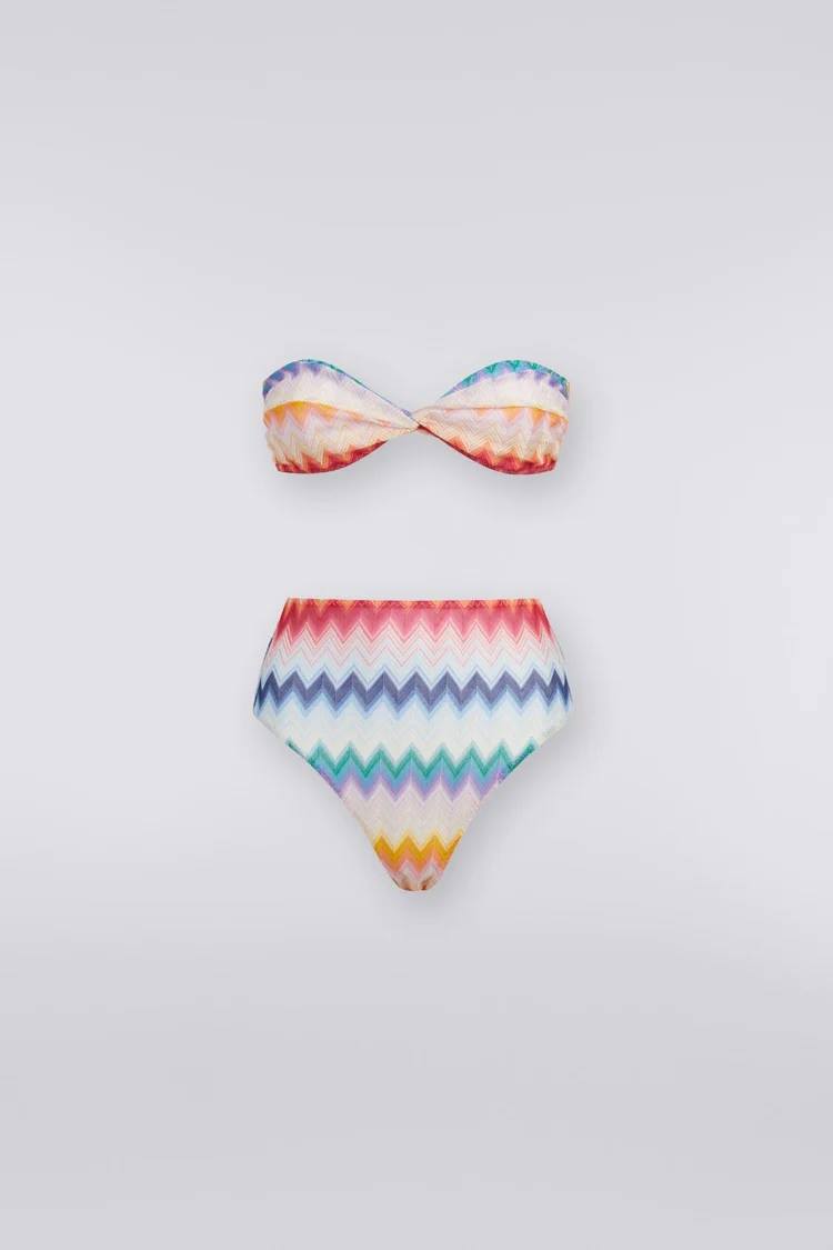 Missoni Bustier-bikiniset zigzag + zilver