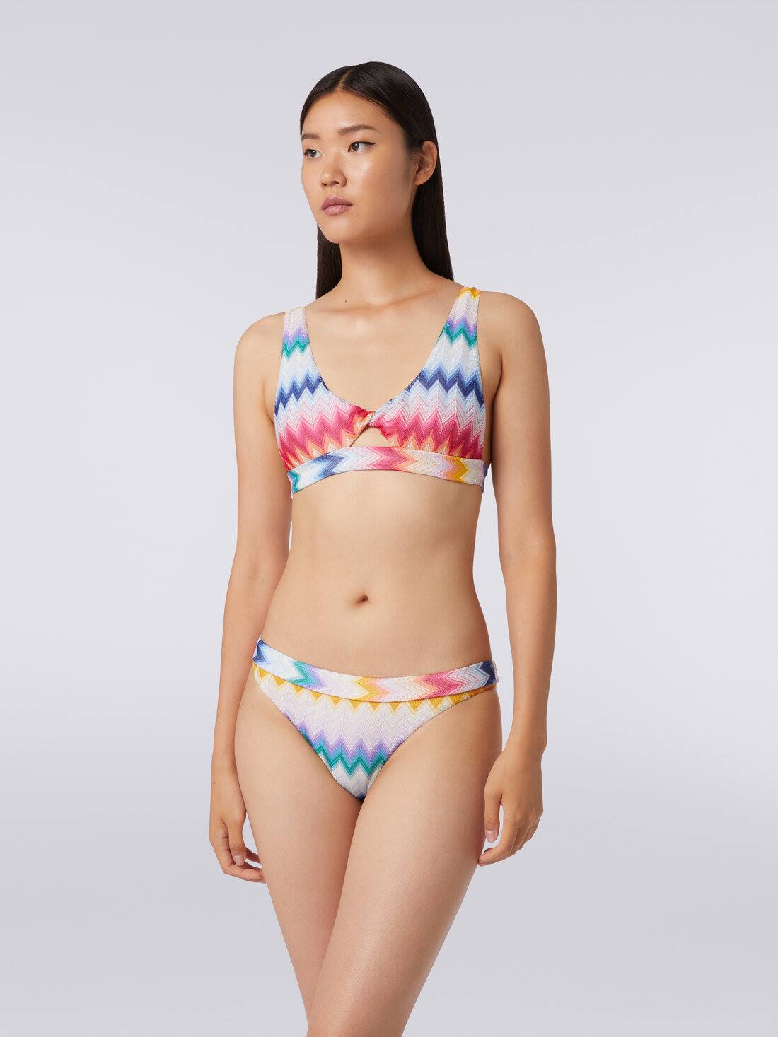 Missoni Grote driehoek bikiniset zigzag + zilver