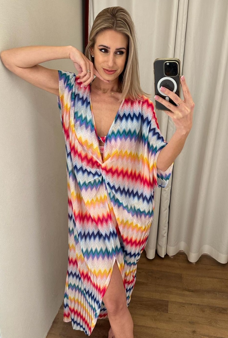 Missoni Lange kaftan zigzag + zilver