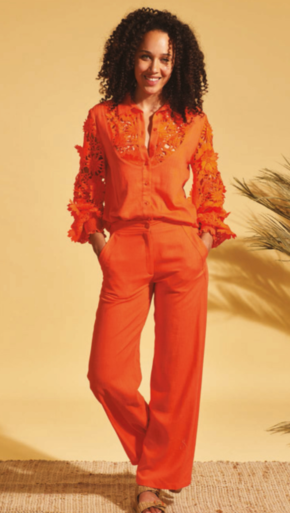 Valérie Khalfon Kerr blouse met bloemenkant