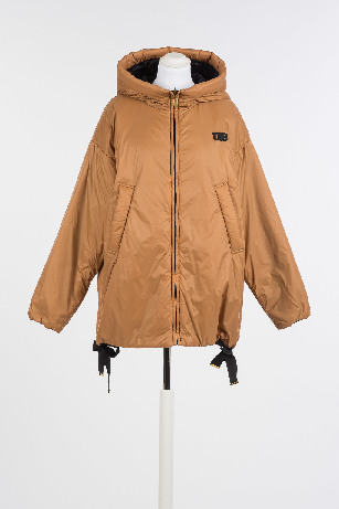 Twin-Set mantel anorak winddicht met kap en rits