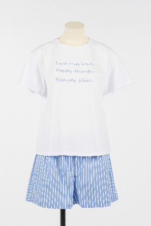 Twin-set pyjama t-shirt en korte broek