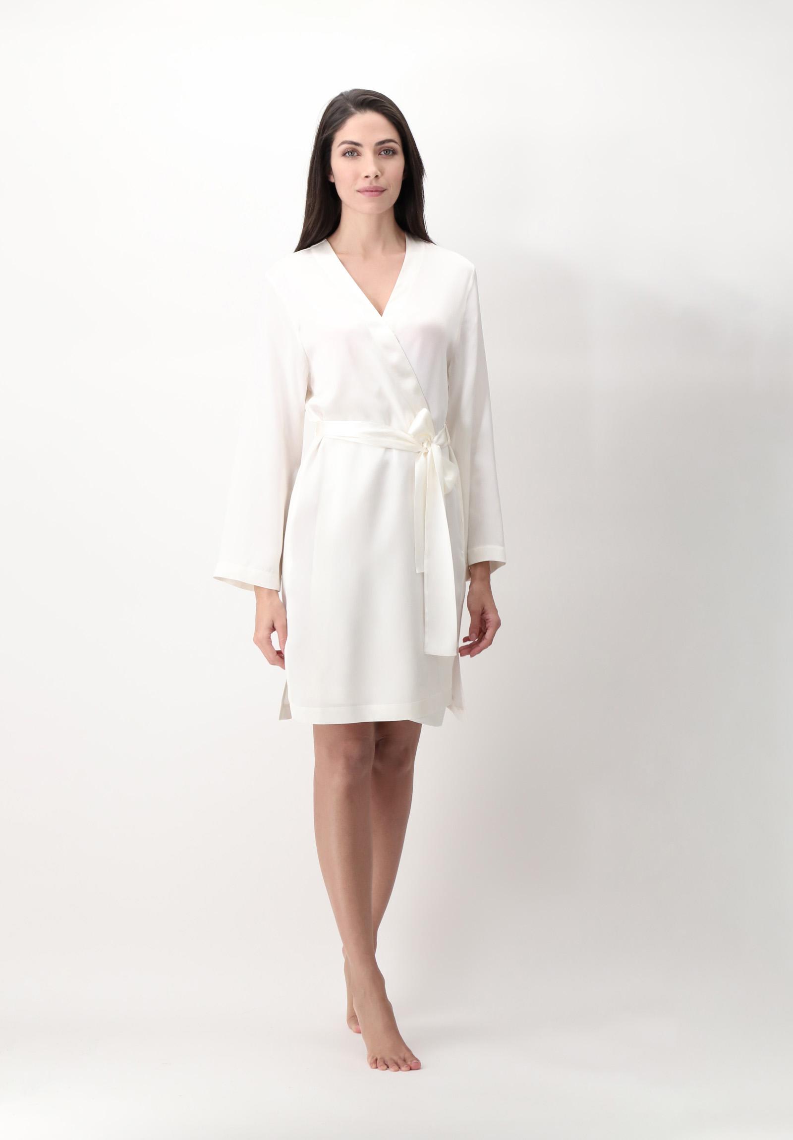 Lunadiseta Kimono 100% zijde ecru/champagne/zwart