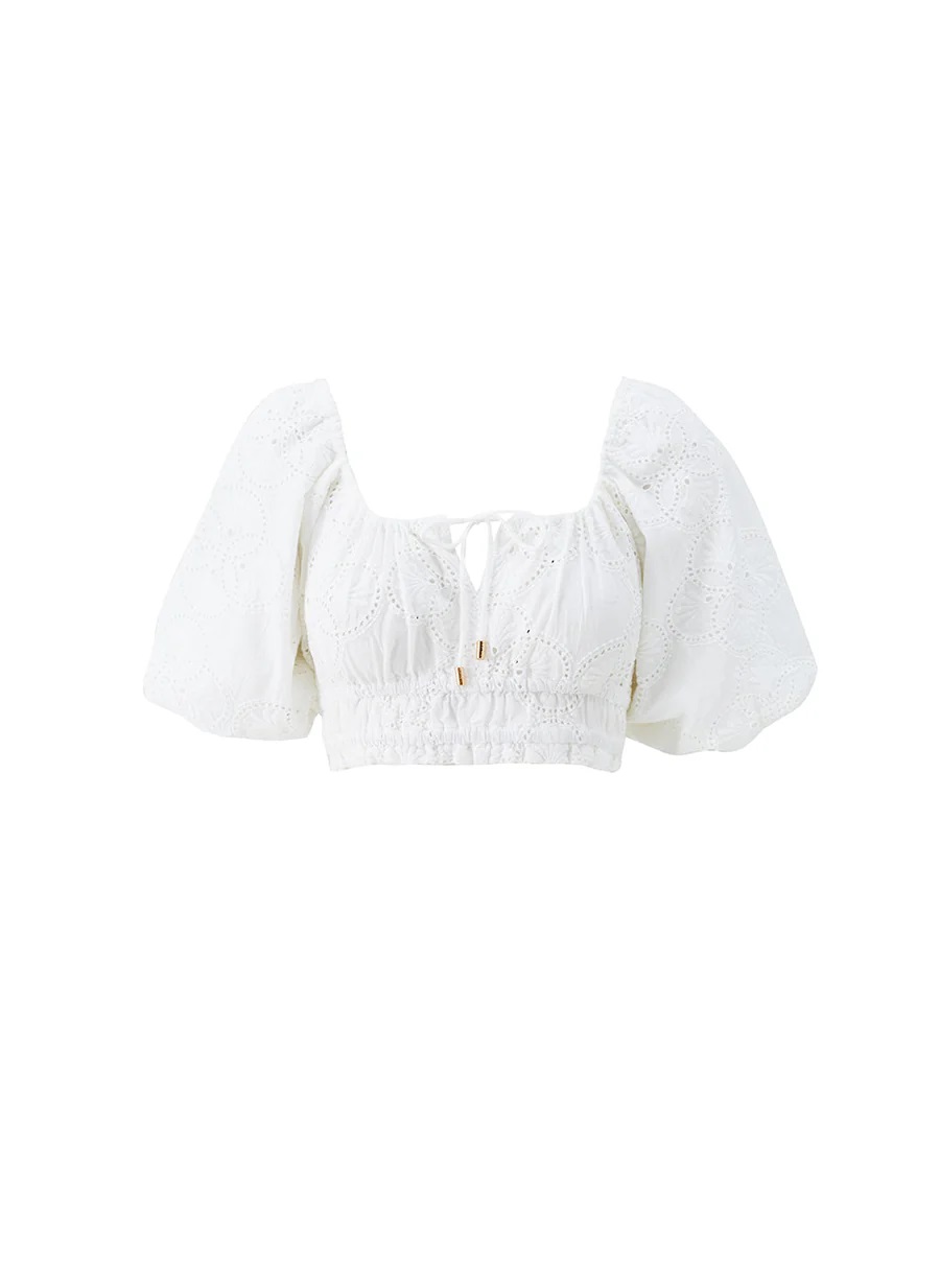 Melissa Odabash Giorgia top in broderie
