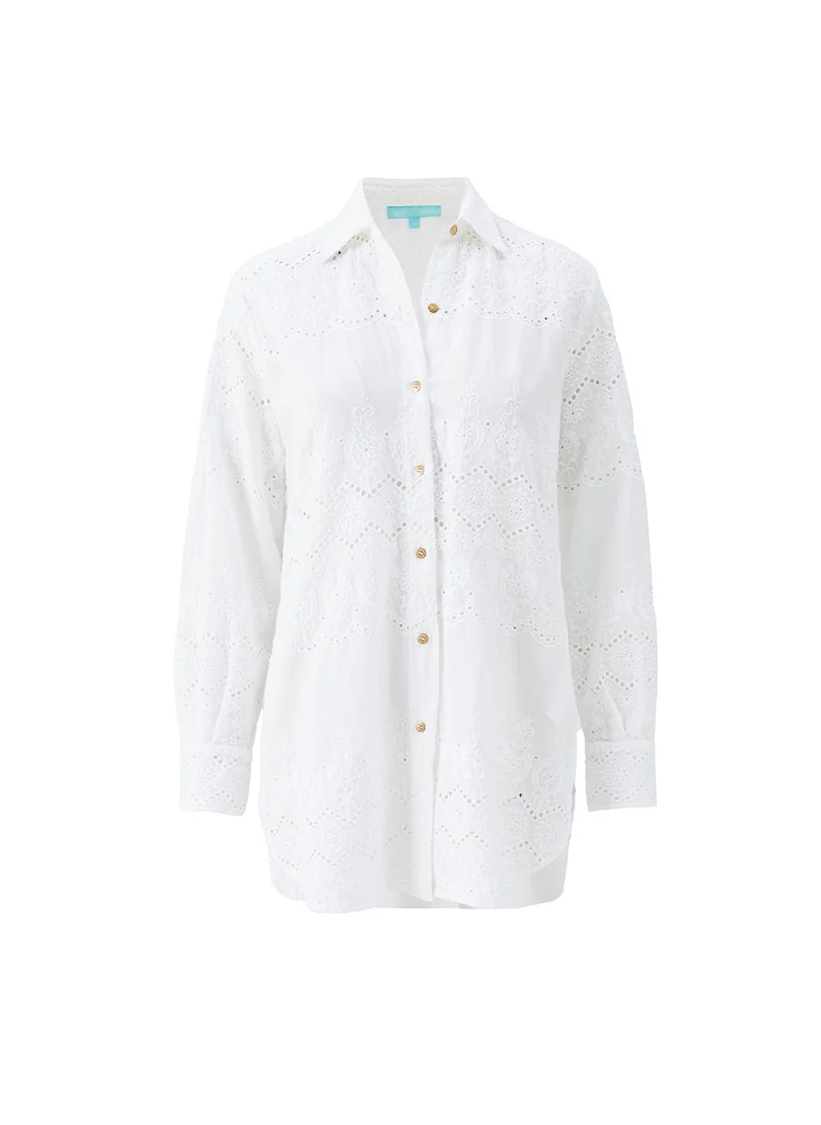 Melissa Odabash Orla hemd in broderie