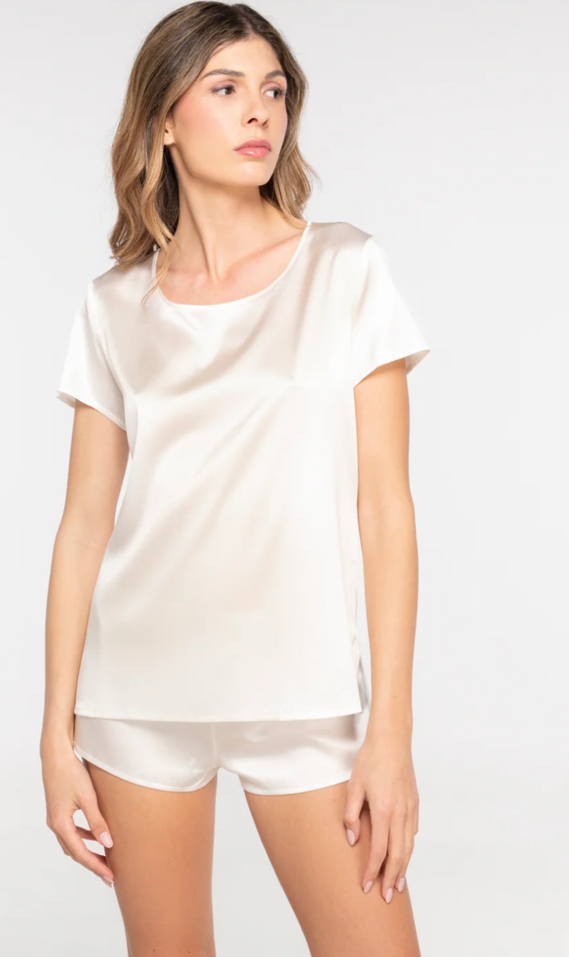 Oscalito T-Shirt Korte Mouw, Zijde met Stretch