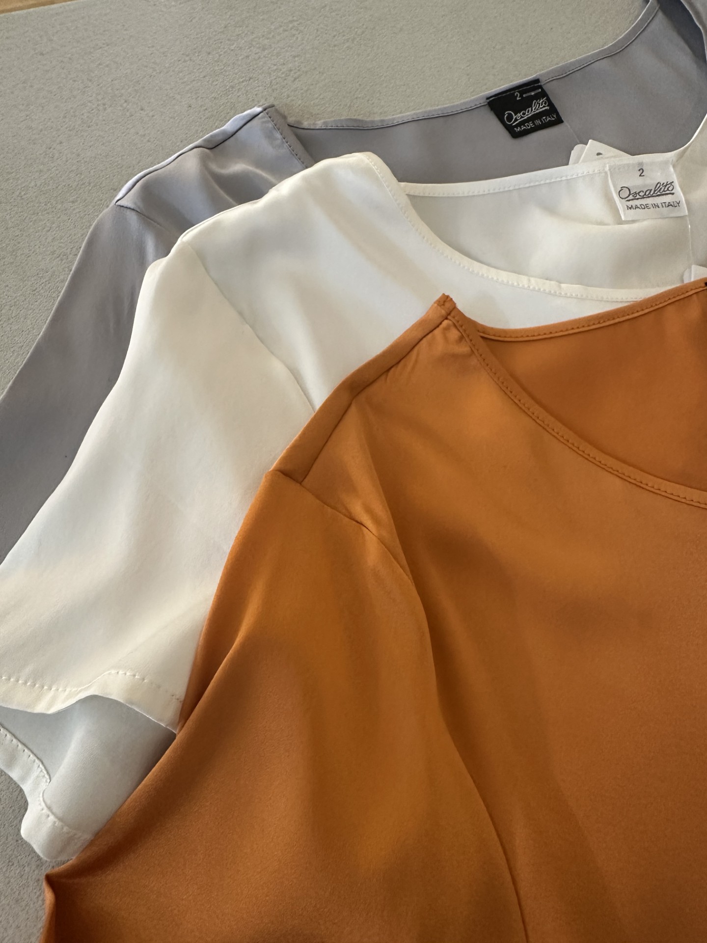 Oscalito T-Shirt Korte Mouw, Zijde met Stretch