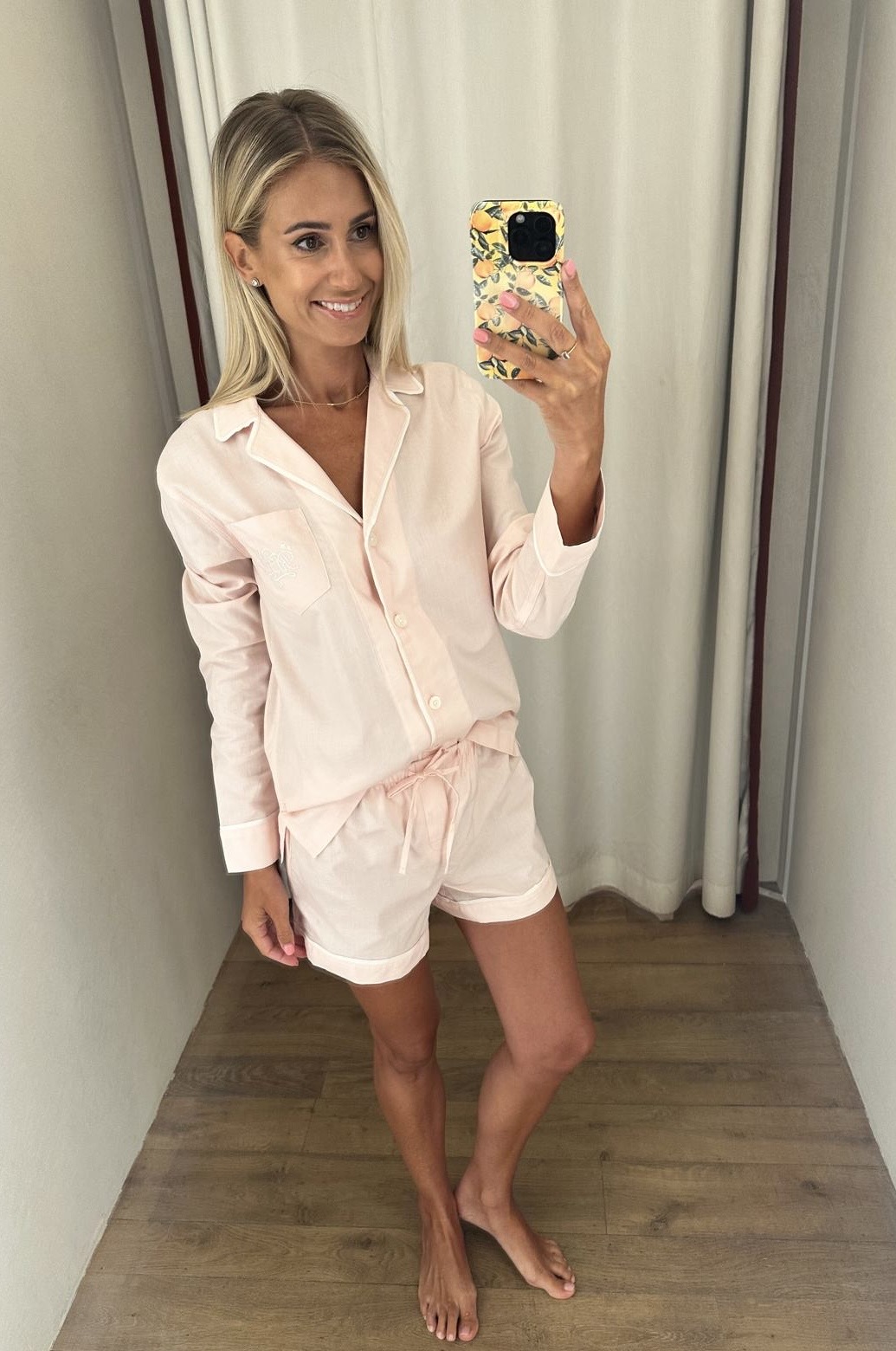 Ralph Lauren Pyjama-short doorknoop geweven katoen
