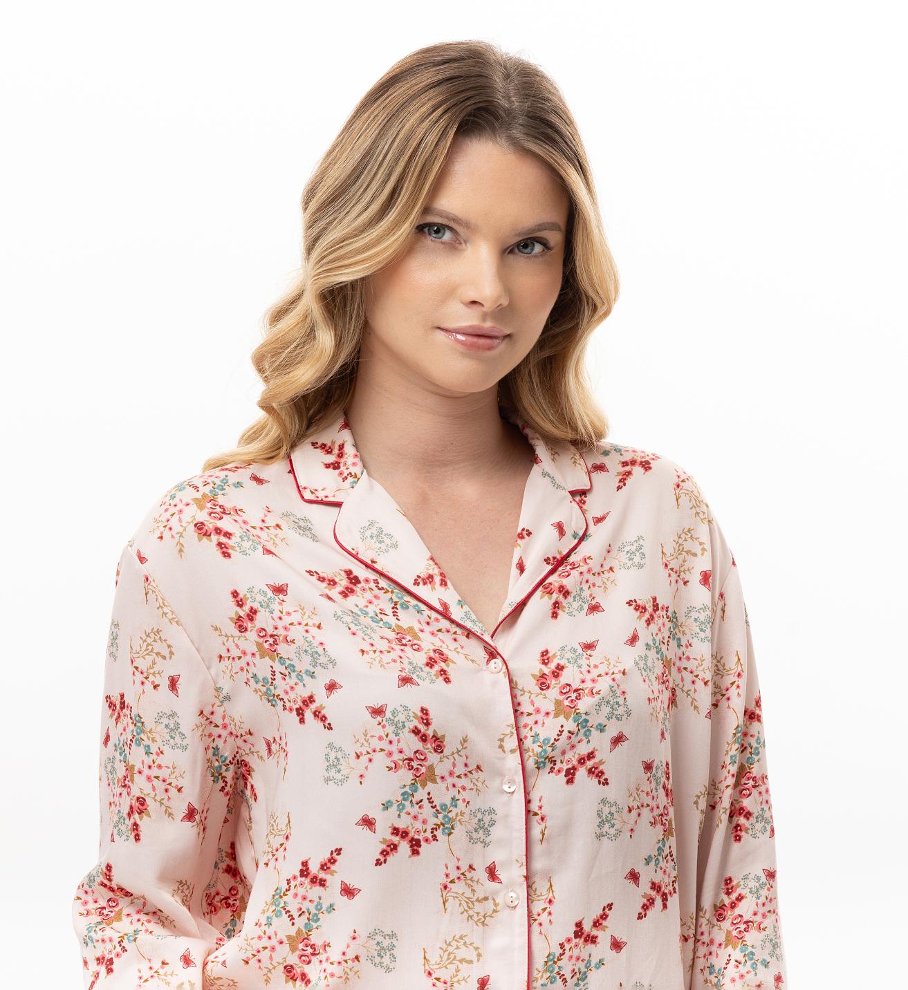 Le Chat Georgia pyjama met knopen lange broek