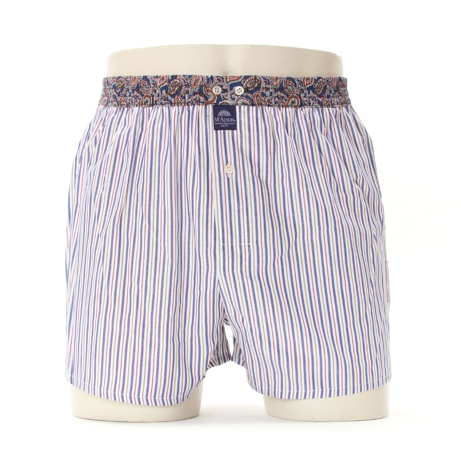 Mc Alson Boxer Heren strepen + boord cashmere
