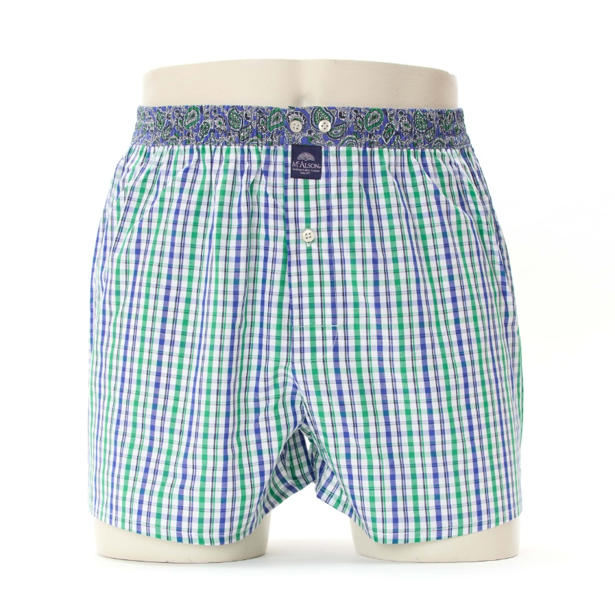 Mc Alson Boxer Heren ruiten + boord cashmere