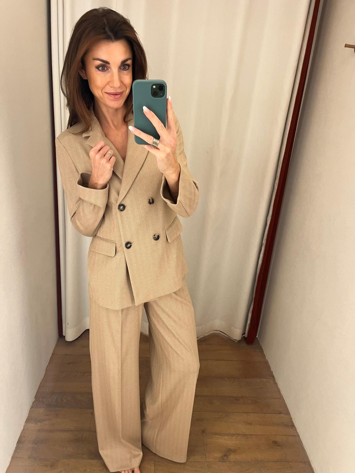 Max Mara Albania+cali blazer met wijde broek