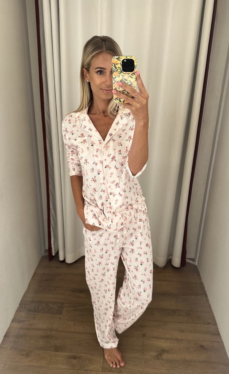 Ralph Lauren Pyjama doorknoop katoen stretch