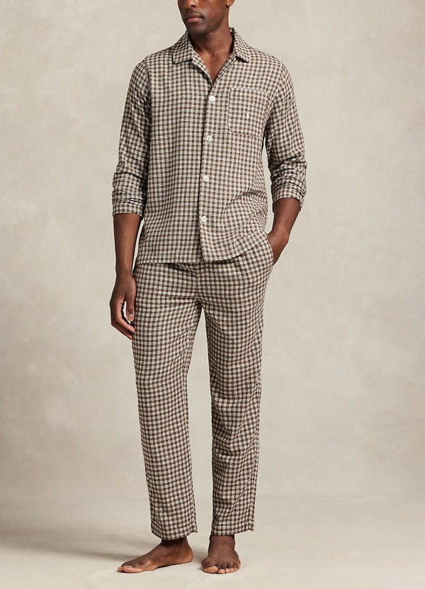 PoloRalph Lauren Pyjama LM flanel ruit