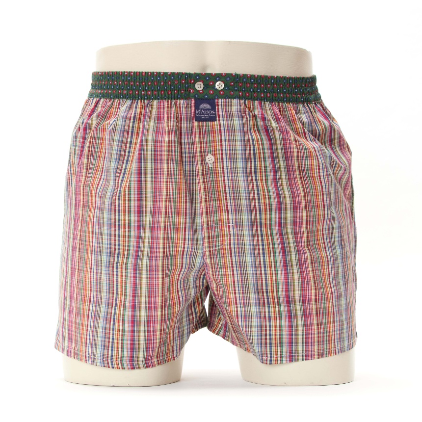 Mc Alson Boxer Heren ruiten + boord geo