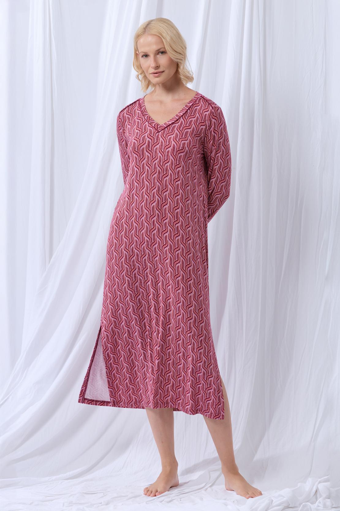 Lords x lilies slaapkleed gevlochten tinten print