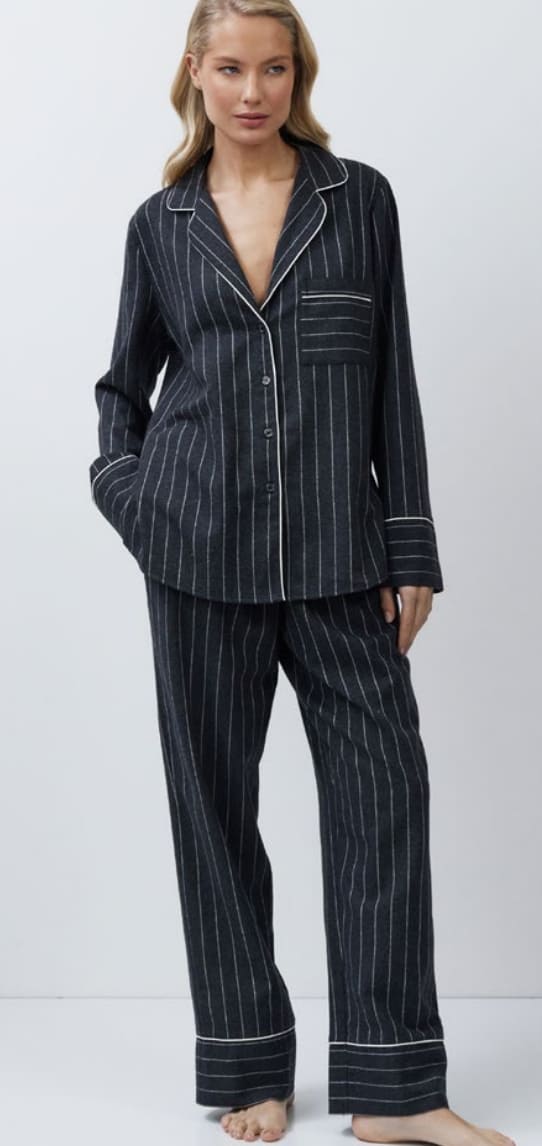 Aruelle Casey flanellen pyjama streep