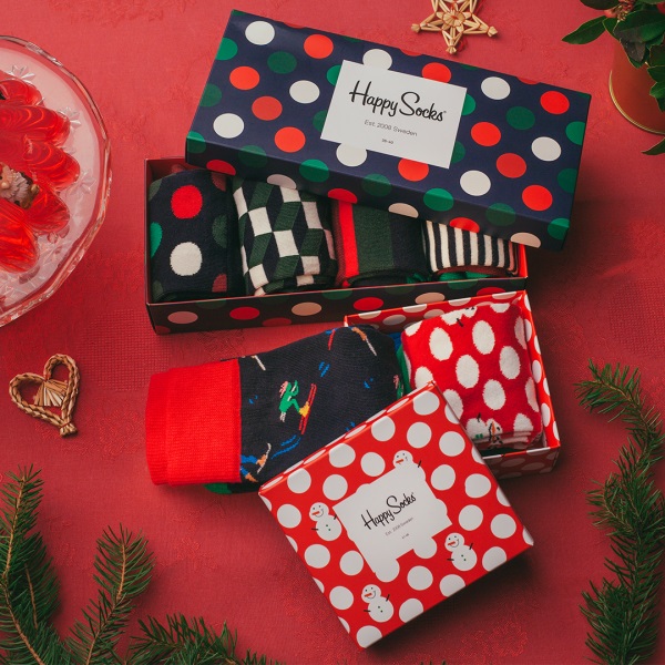 Happy Socks Christmas giftbox 2 paar kousen