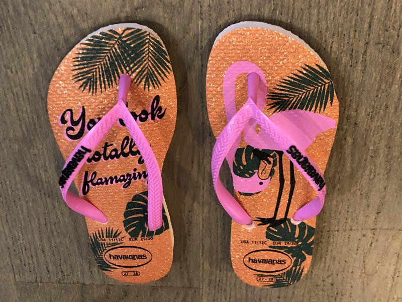 Havaianas Pink Flamingo Slippers meisjes