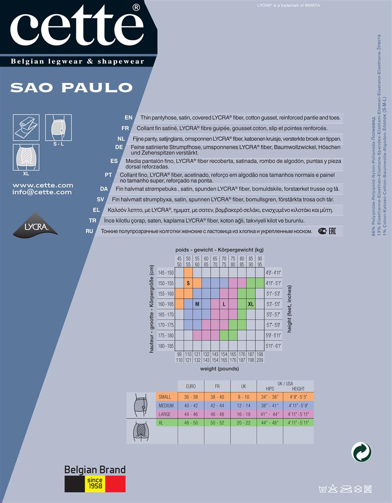 Cette Sao Paulo Panty 1 paar ZWART