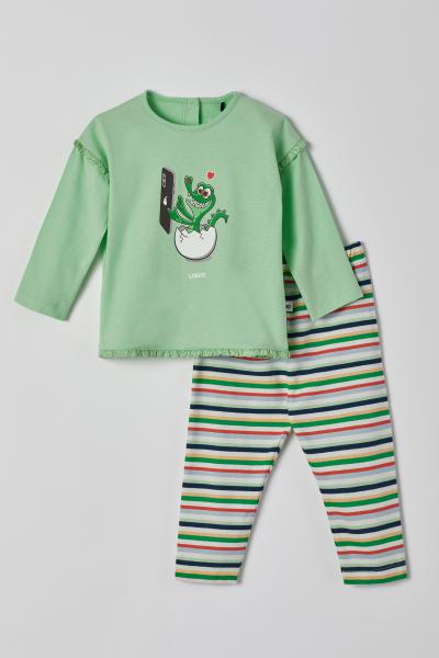 Woody Krokodil Pyjama Baby 2-delig