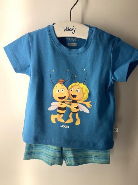 Woody Maya De Bij Pyjama Baby 2-delig kort