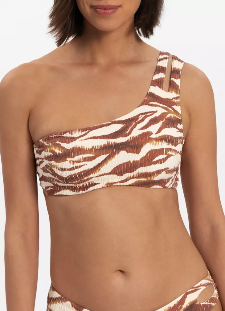 Cyell True Zebra Bikini Bovenstuk One Shoulder